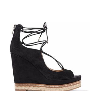 Sam Edelman Harriet lace-up suede wedge sandals